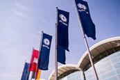Flags at SMM Hamburg