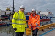Martin Olverson, development director marine of NatPower Marine and Lewis McIntyre, MD, Peel Ports Group at Heysham Port