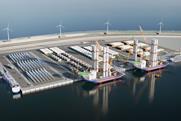 Artist's impression of a new terminal to support offshore wind sector at Maasvlakte at the Port of Rotterdam