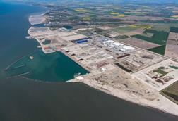 The German construction site on the island of Fehmarn