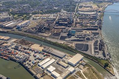 A aerial shot of duisport