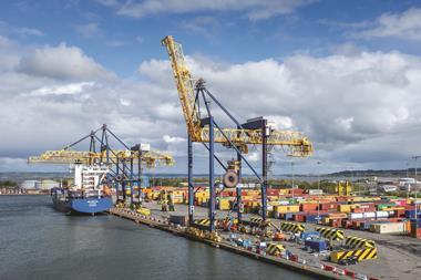 Ship-to-shore crane at the Port of Grangemouth