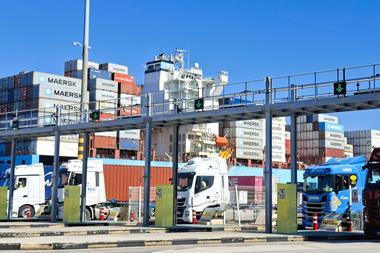 A view of trucks at TTI Algeciras