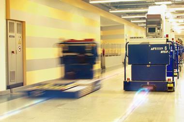 VAHLE powered AGVs in operation at Siemens Nixdorf Vahle