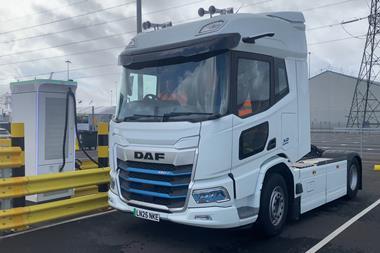 Electric HGV at the Port of Southampton