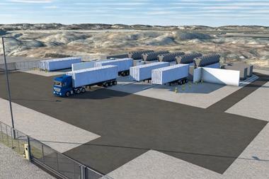 A concept image of the electrolyser in the Port of Gothenburg