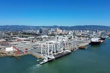 Aerial shot of Howard Property at the Port of Oakland, California