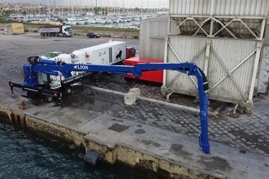 ship unloader system portside