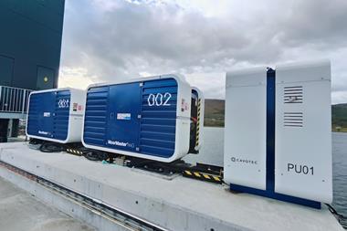 The image shows the Cavotec MoorMaster NxG system on the quayside