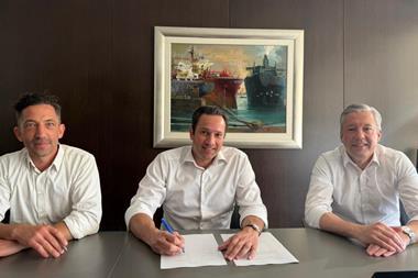 (l-r) Gordon Friza, CFO driveMybox; Constantinos Mouskos, CEO driveMybox Greece and Patrick Jandt, CEO driveMybox