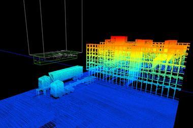 An image of a LiDAR scan