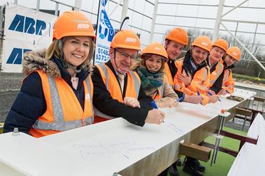Andrew Dawes (third from right), regional director (Humber) ABP with (l-r) Andrea Jenkyns, mayor of Greater Lincolnshire; Martin Vickers MP, Brigg & Immingham; Melanie Onn MP, Grimsby & Cleethorpes; Cllr Philip Jackson, leader of North East Lincolnshire C