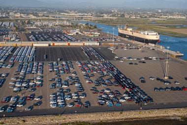 Aerial shot of the Port of San Diego