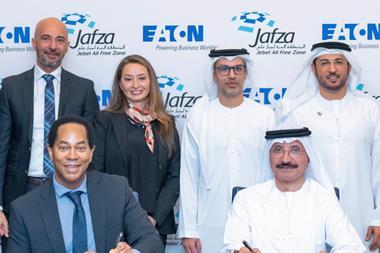 HE Sultan Ahmed bin Sulayem, Chairman and CEO of DP World, and Craig Arnold, Chairman and CEO of Eaton