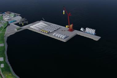 A rendering of an expansion project at the Port of Cromarty Firth