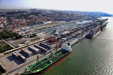 The Port of Lisbon overhead