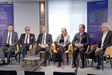 IAPH’s Managing Director Patrick Verhoeven (second from left) at yesterday’s Accelleron event at LISW