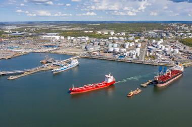 fuel tanks at the Port of Gothenburg