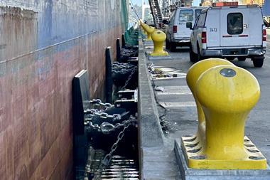 ShibataFenderTeam bollards at the Port of Oakland