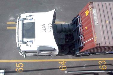 A picture of a truck from above showing the Terminal Tractor (TT) ID