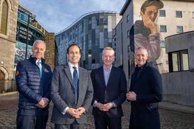 Bob Sanguinetti, CEO, Port of Aberdeen; Councillor Martin Greig, chair of Aberdeen's Organising Committee for Tall Ships 2025; Adrian Watson, CEO, Aberdeen Inspired; Chris Foy, CEO, VisitAberdeenshire