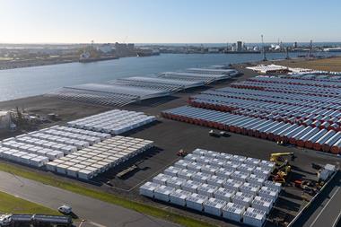 Renewable energy assets on the quayside at Newcastle