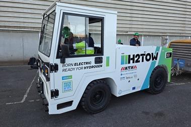 The image shows a close up of the H2TowTractor