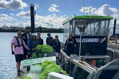 The image shows a day's haul for Sea Cleaners