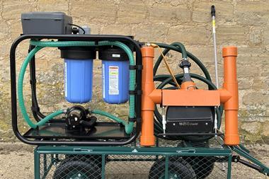 A close up of the Wavecleaner VAC on a trolley