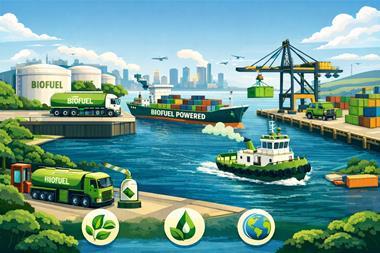 Biofuel graphic showing marine and port uses