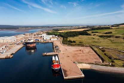 Inner East Quay at the Port of Nigg in Scotland