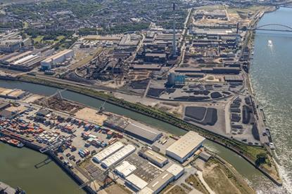 A aerial shot of duisport