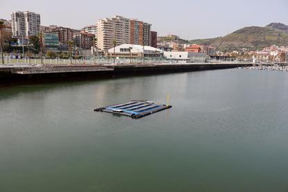 A floating PV array at the Port of Bilbao