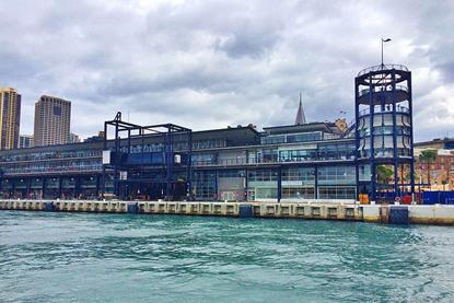 The image shows a landscape image of Circular Quay International Wharf, NSW