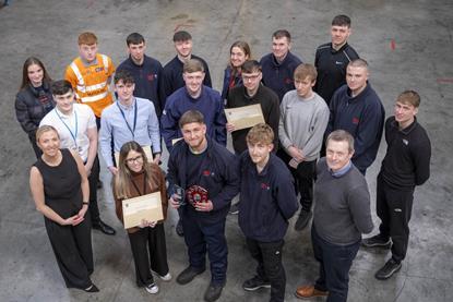 A group of apprentices at Forth Ports