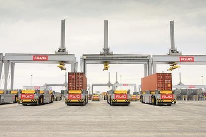 Cranes and vehicles at RWG in the Netherlands