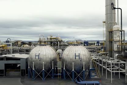 A render of the H2Teesside from the bp promotional video