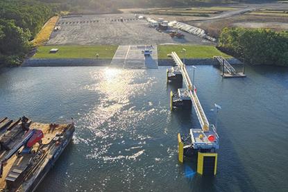 ShibataFenderTeam Equips New Barge Ramp at Port of Cairns, Australia