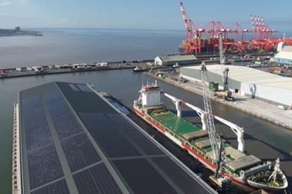 The solar panels installed on the 260,000 sq ft Alexandra Dock warehouse