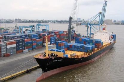 Cargo at the port of Lagos in Nigeria