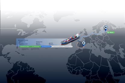 The computer generated graphic shows how the JIT arrivals of vessels works