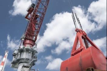 The image shows a Liebherr CBG 500 E crane