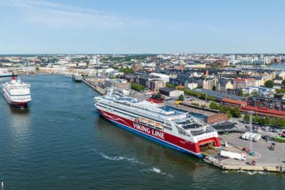 Viking line vessel docked in Helsinki