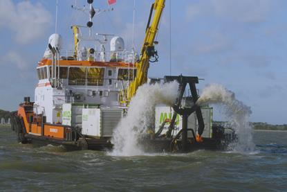 Haven Dredging Tiamat in action at Harwich