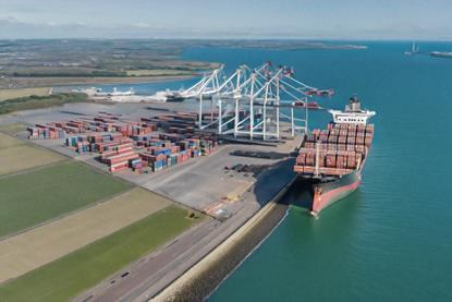 Generic image of a port with cranes and container ship shoreside