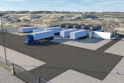 A concept image of the electrolyser in the Port of Gothenburg