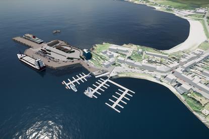 Port Ellen redevelopment - artist impression by Mott MacDonald Ltd