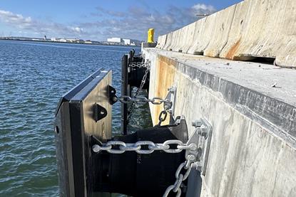 ShibataFenderTeam-cone-fenders-QDC-terminal-pier5_north-kingstown_usa