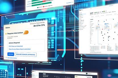 Image of a computer screen with decision boxes and data