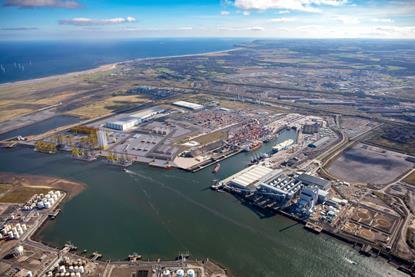 An artist's impression of the Teesport Offshore Gateway on the banks of the River Tees, adjacent to PD Ports' Tees Dock